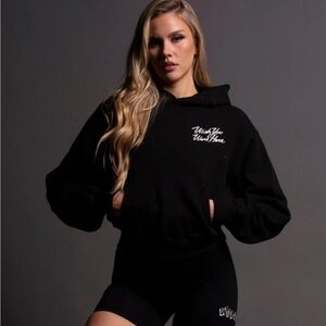Darc sport Wish You Were Here "Owen" (Cropped) Hoodie in Black